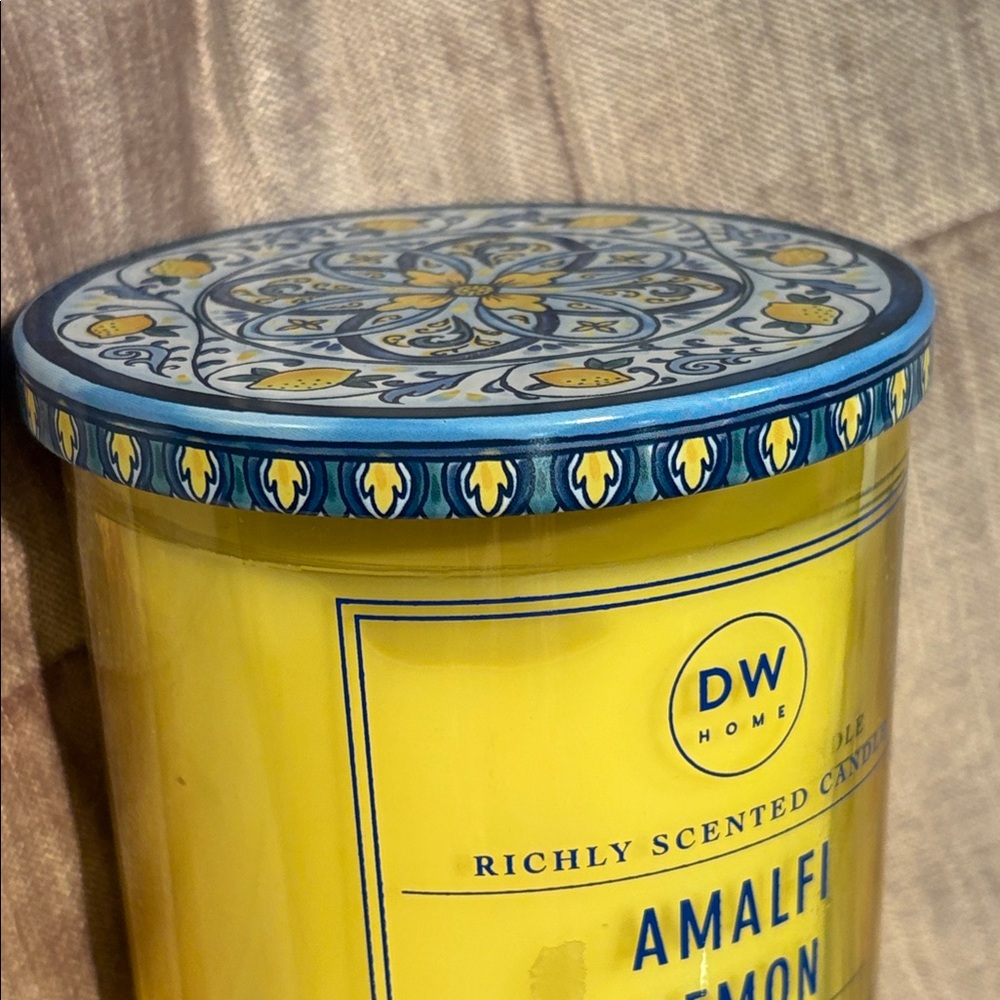 DW Home Amalfi Lemon Candle - Vibrant Yellow 2 Wick